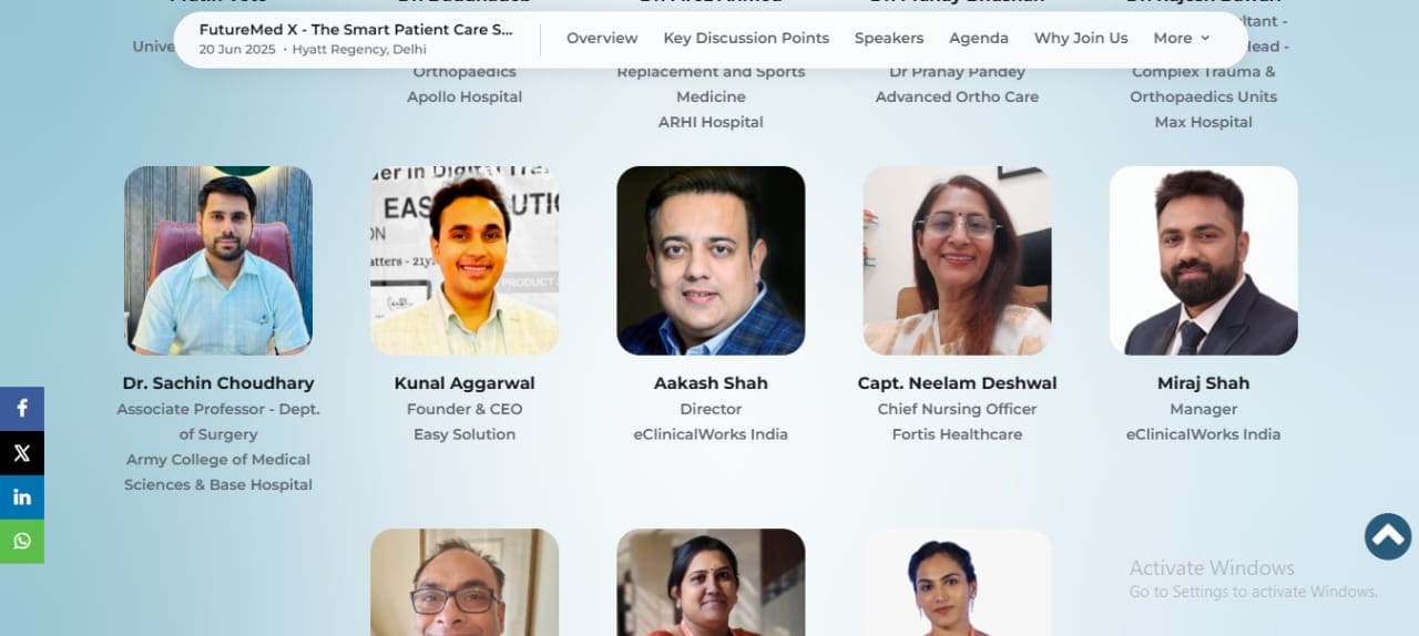 Mr. Kunal Aggarwal speaking at FutureMed X Summit 2025 panel discussion